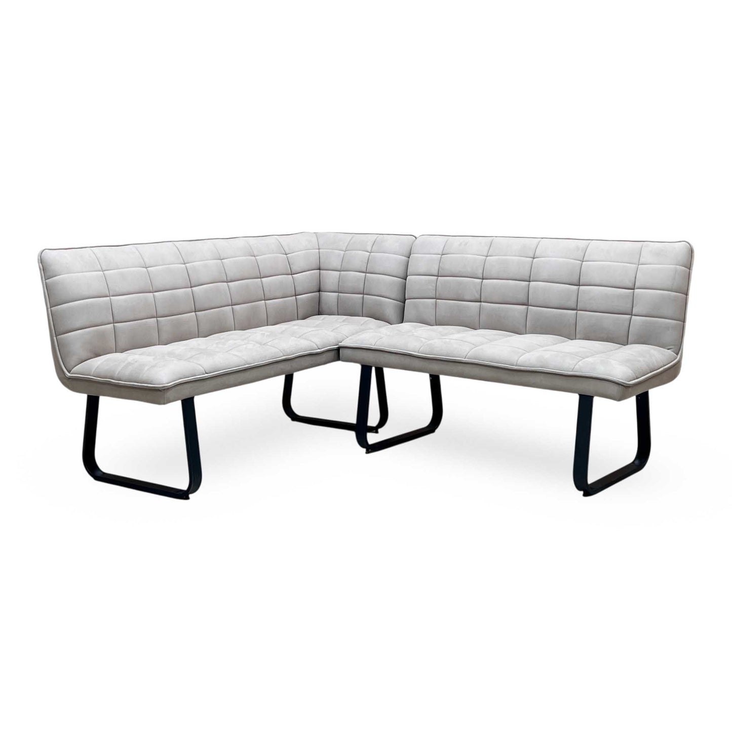 ‘Luno’ Taupe Faux Leather Left Hand Facing Corner Bench Furniture Village