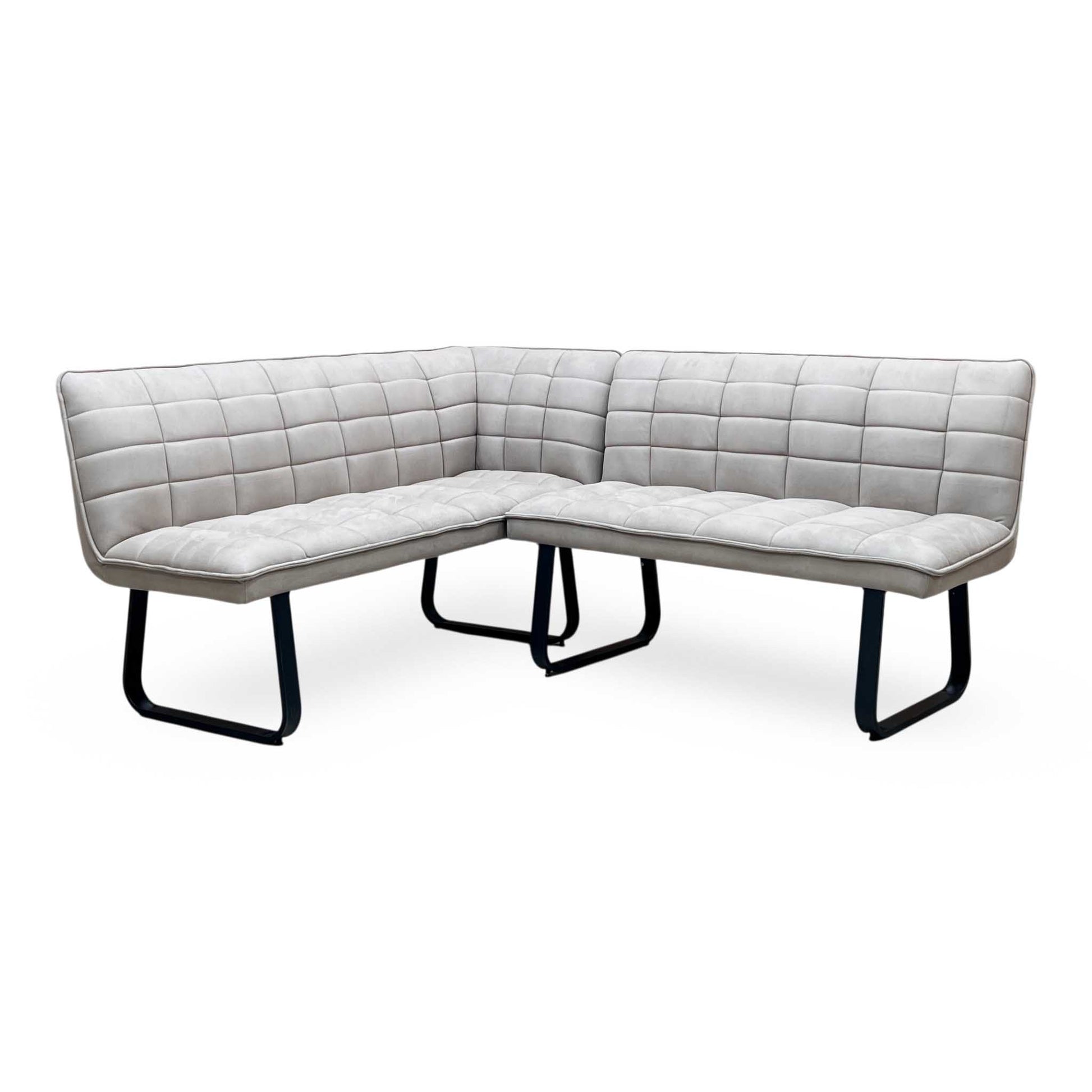 ‘Luno’ Taupe Faux Leather Left Hand Facing Corner Bench Furniture Village