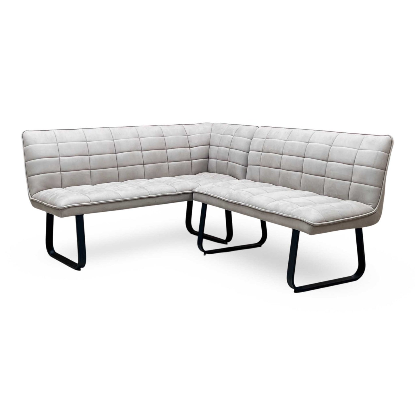 ‘Luno’ Taupe Faux Leather Left Hand Facing Corner Bench Furniture Village