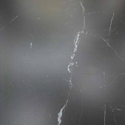 'Jose’ Nero Marquina Black Marble Effect Ceramic Top 200cm Pop Up Extending Dining Table Furniture Village