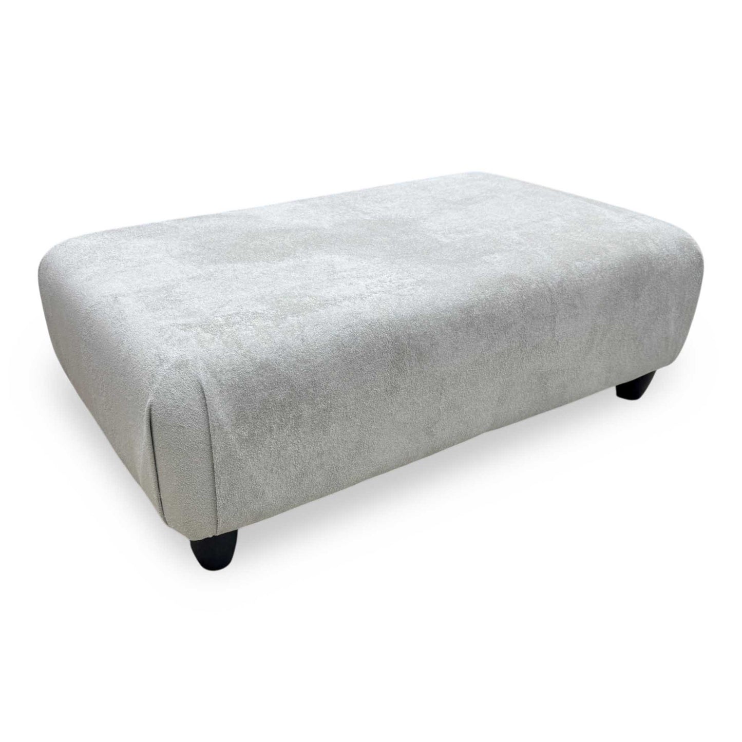 'Farrah' Riga Grey - Zena Silver DW Fabric Footstool Furniture Village