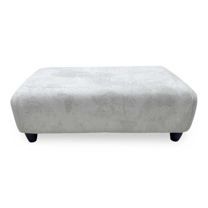 'Farrah' Riga Grey - Zena Silver DW Fabric Footstool Furniture Village