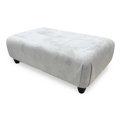 'Farrah' Riga Grey - Zena Silver DW Fabric Footstool Furniture Village