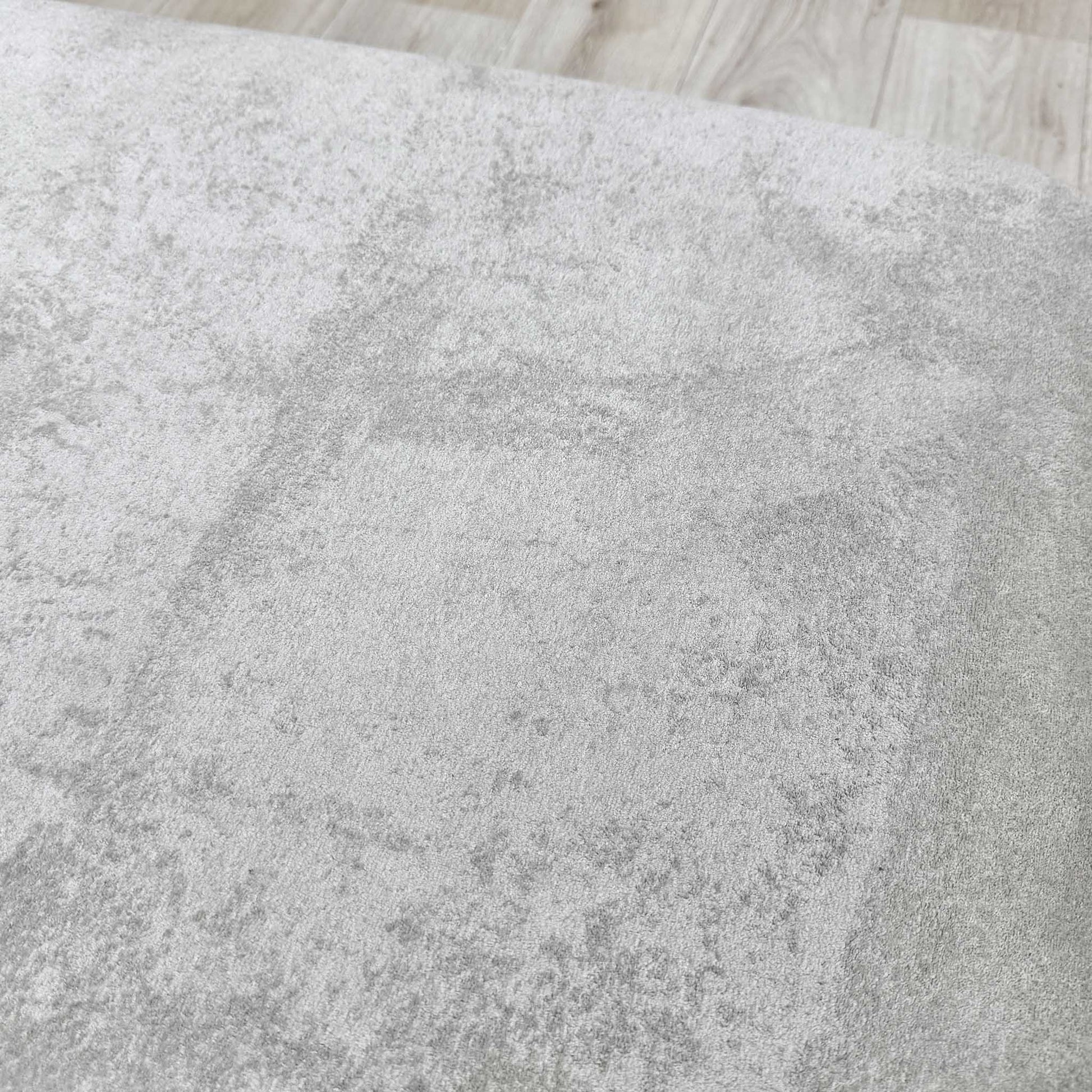 'Farrah' Riga Grey - Zena Silver DW Fabric Footstool Furniture Village
