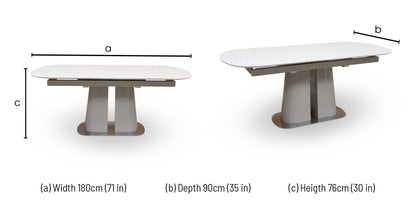 ‘Cashmere’ Fixed Dining Table