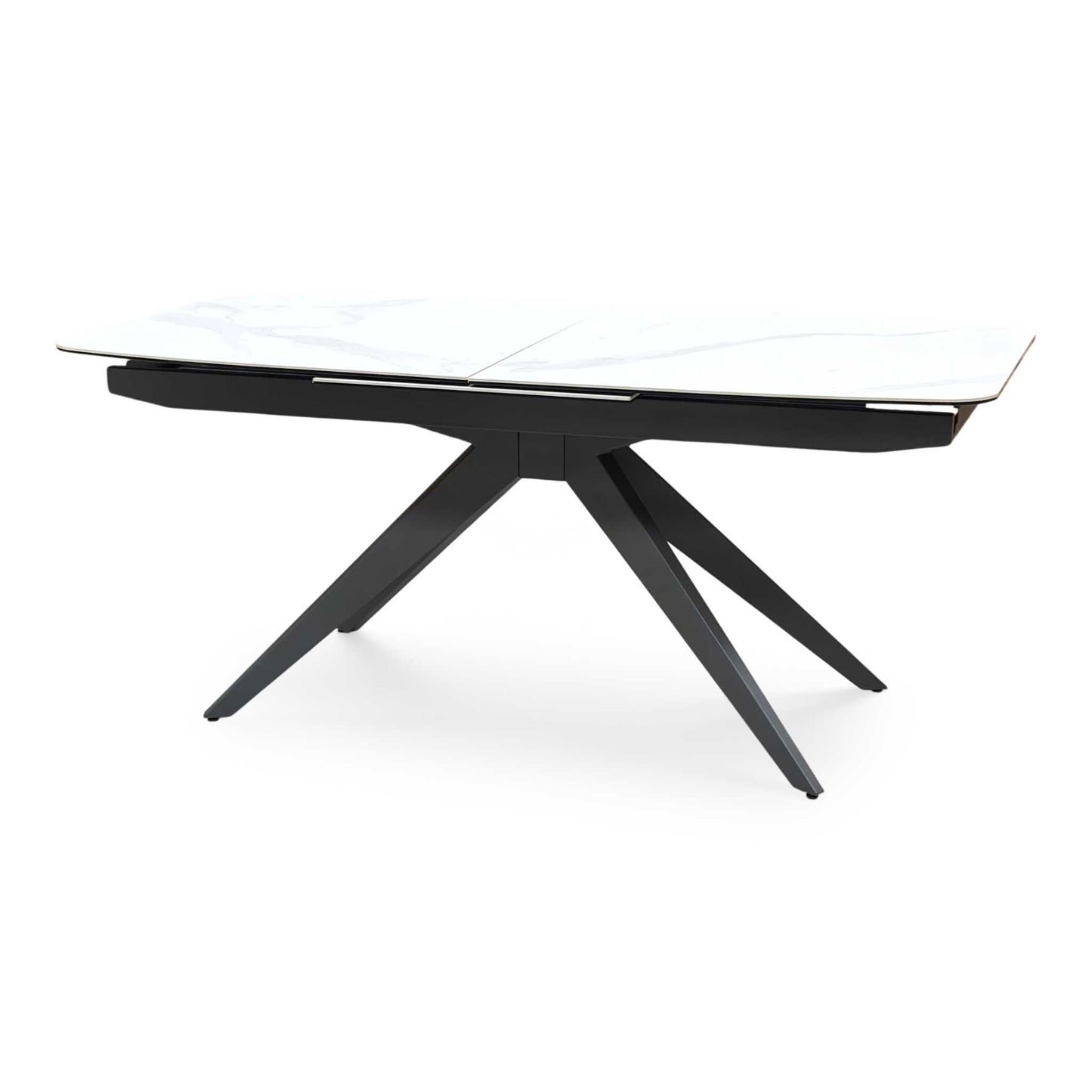 'Carrera' 180cm Pop Up Extending White Ceramic Dining Table Furniture Village