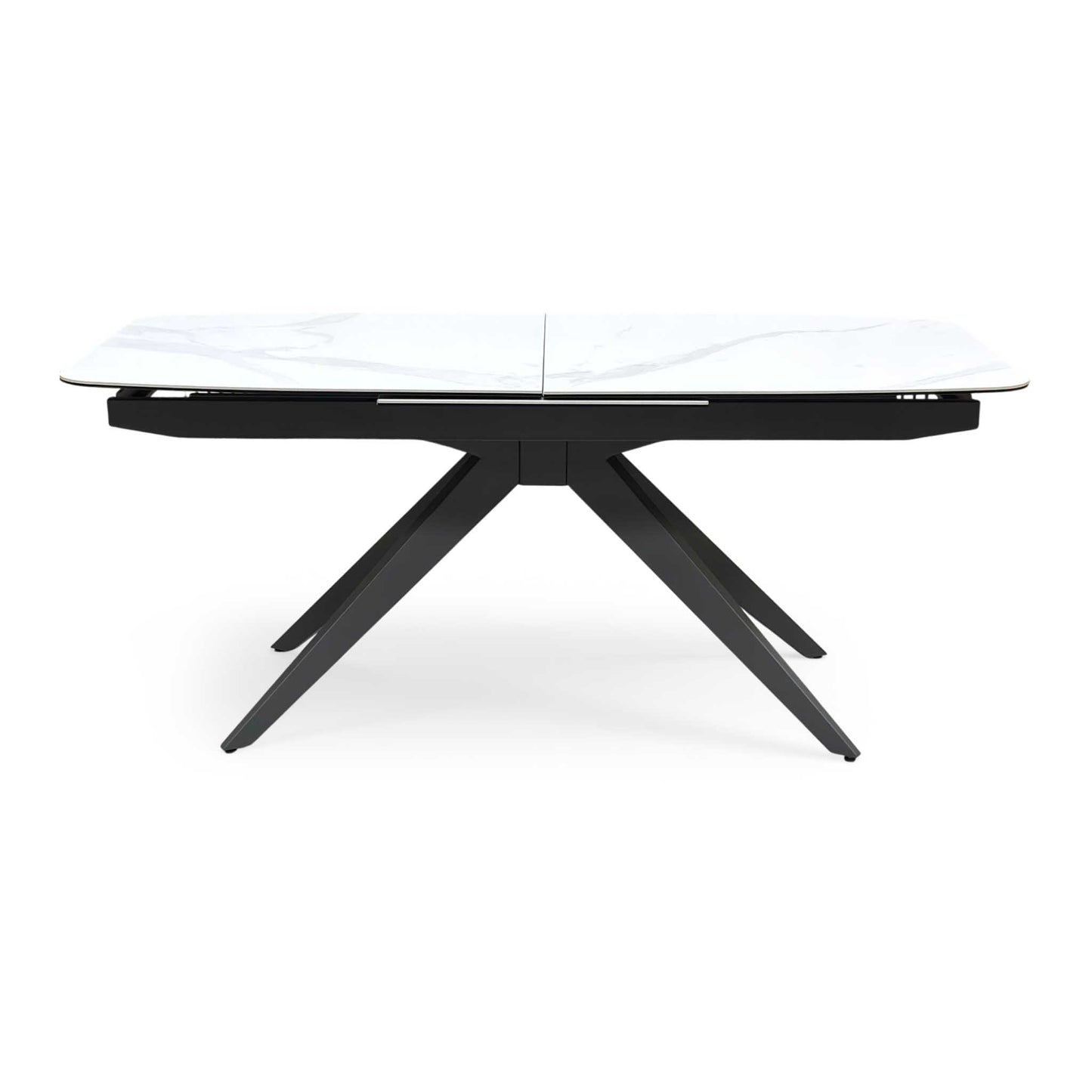 'Carrera' 180cm Pop Up Extending White Ceramic Dining Table Furniture Village