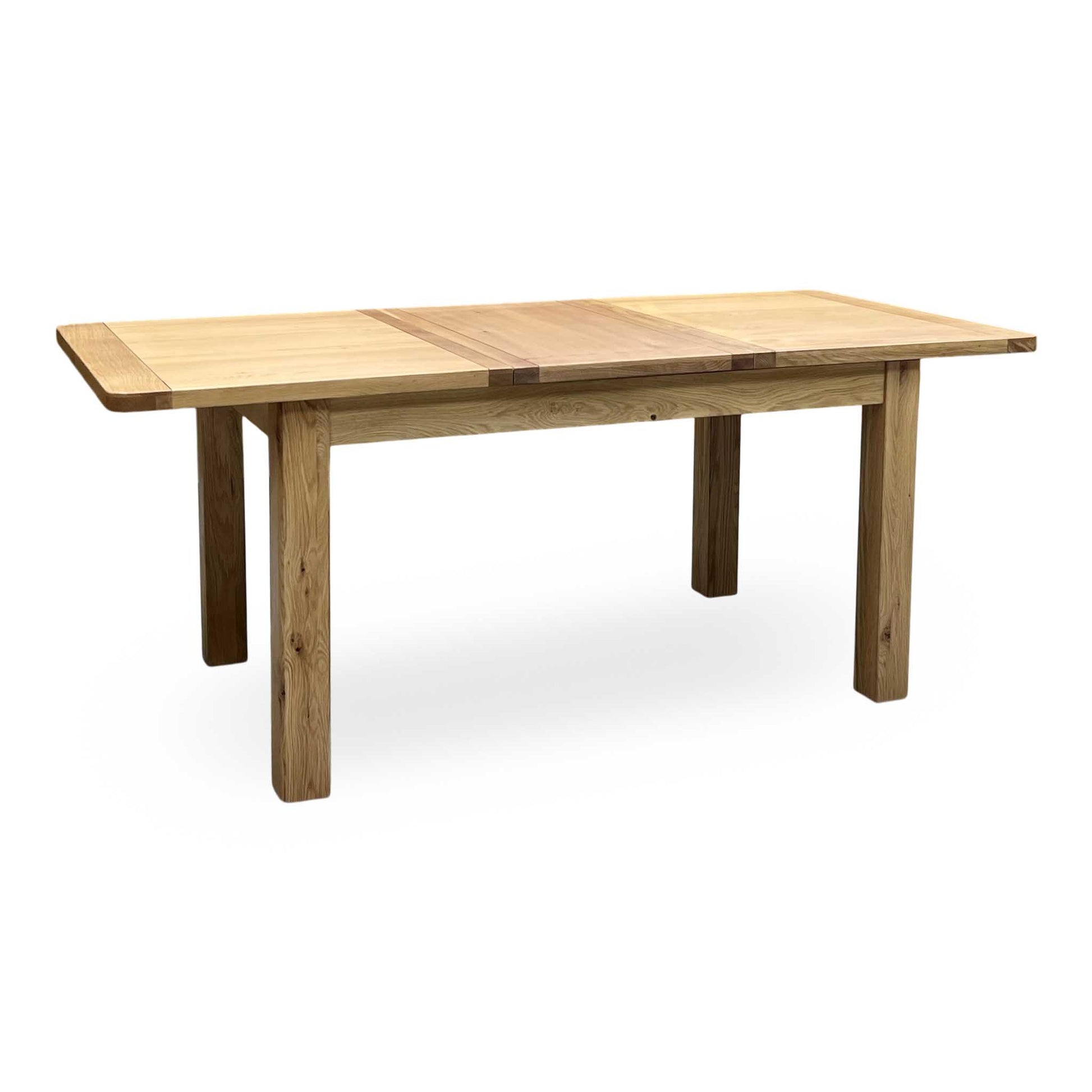 Furnitureland ‘Augusta’ Solid Oak 140cm Small Rectangular Extending Dining Table Furniture Village