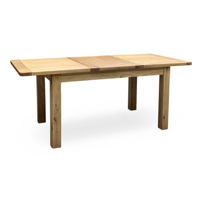 Furnitureland ‘Augusta’ Solid Oak 140cm Small Rectangular Extending Dining Table Furniture Village