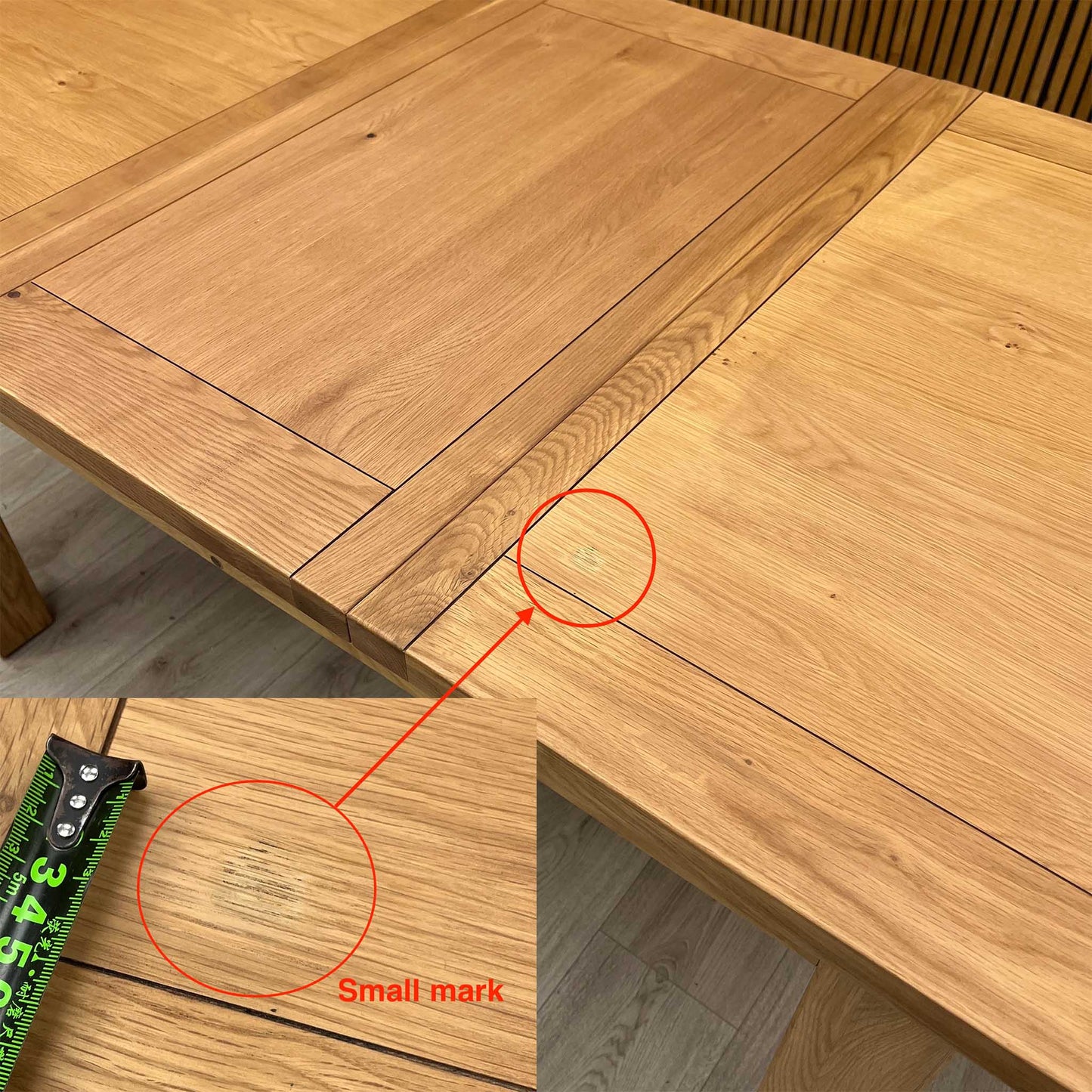 Furnitureland ‘Augusta’ Solid Oak 140cm Small Rectangular Extending Dining Table Furniture Village