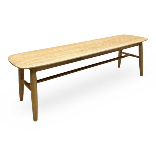‘Stockholm’ Light Oak Solid Oak Dining Bench Furniture Village