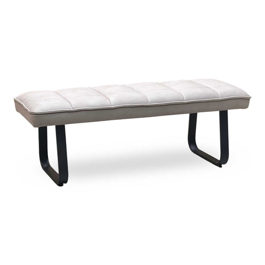 ‘Luno’ Taupe Faux Leather Low Bench Furniture Village