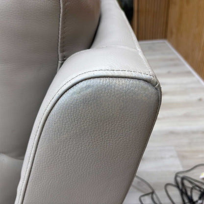 ‘Raven’ Oslo Light Grey Cat-40/27 Leather Power Recliner Chair – view 10