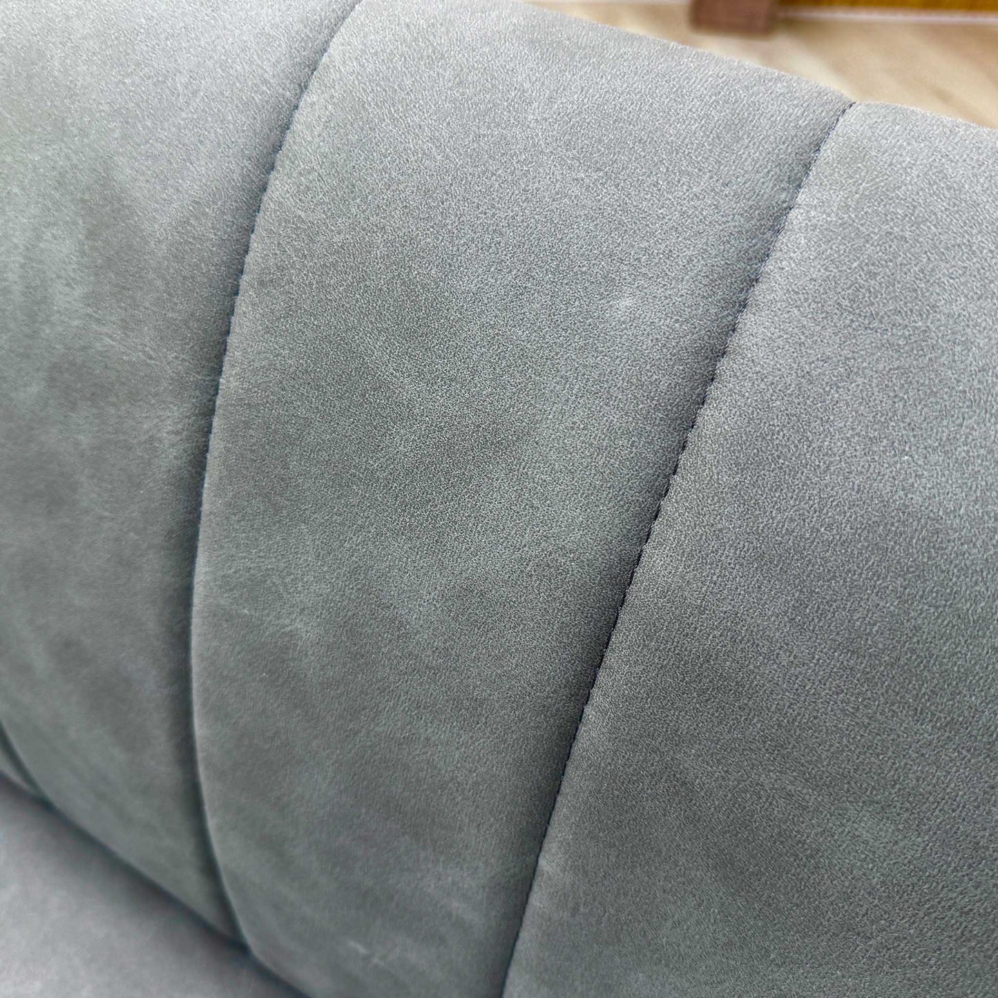 'Grigio' Grey Faux Leather Left-Hand Facing Corner Dining Bench Furniture Village