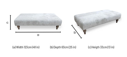 ‘Cotswold’ Burford Platinum WF FT Bench Footstool Furniture Village