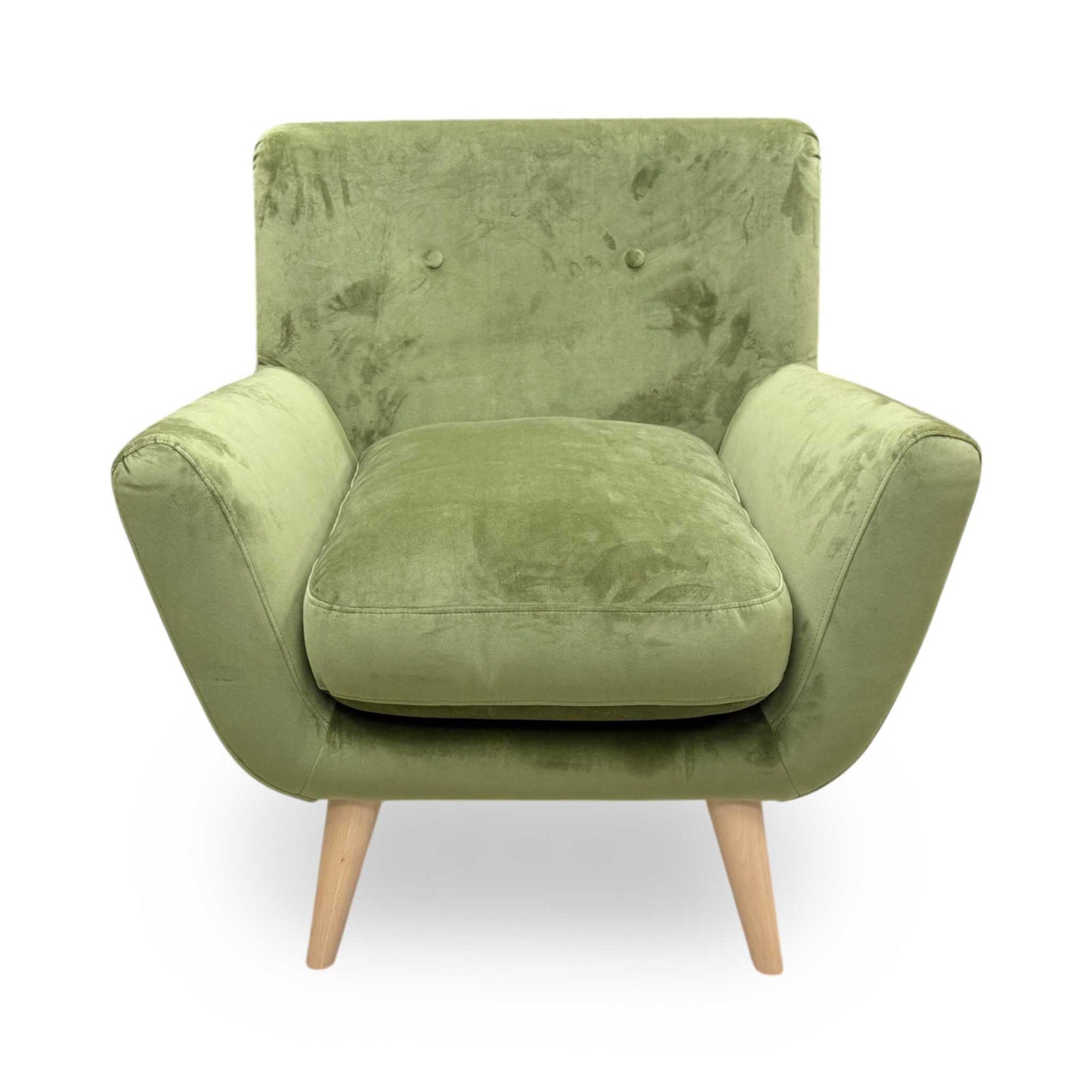 'Retro' Olive Velvet Accent Chair DFS