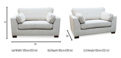 ‘Essie’ 2 Corner 2 Sofa with Snuggler Chair + Banquette Footstool Cream Woven Fabric Sofa Set DFS