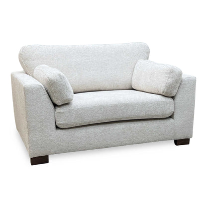 ‘Essie’ Cream Woven Fabric Snuggler Chair DFS