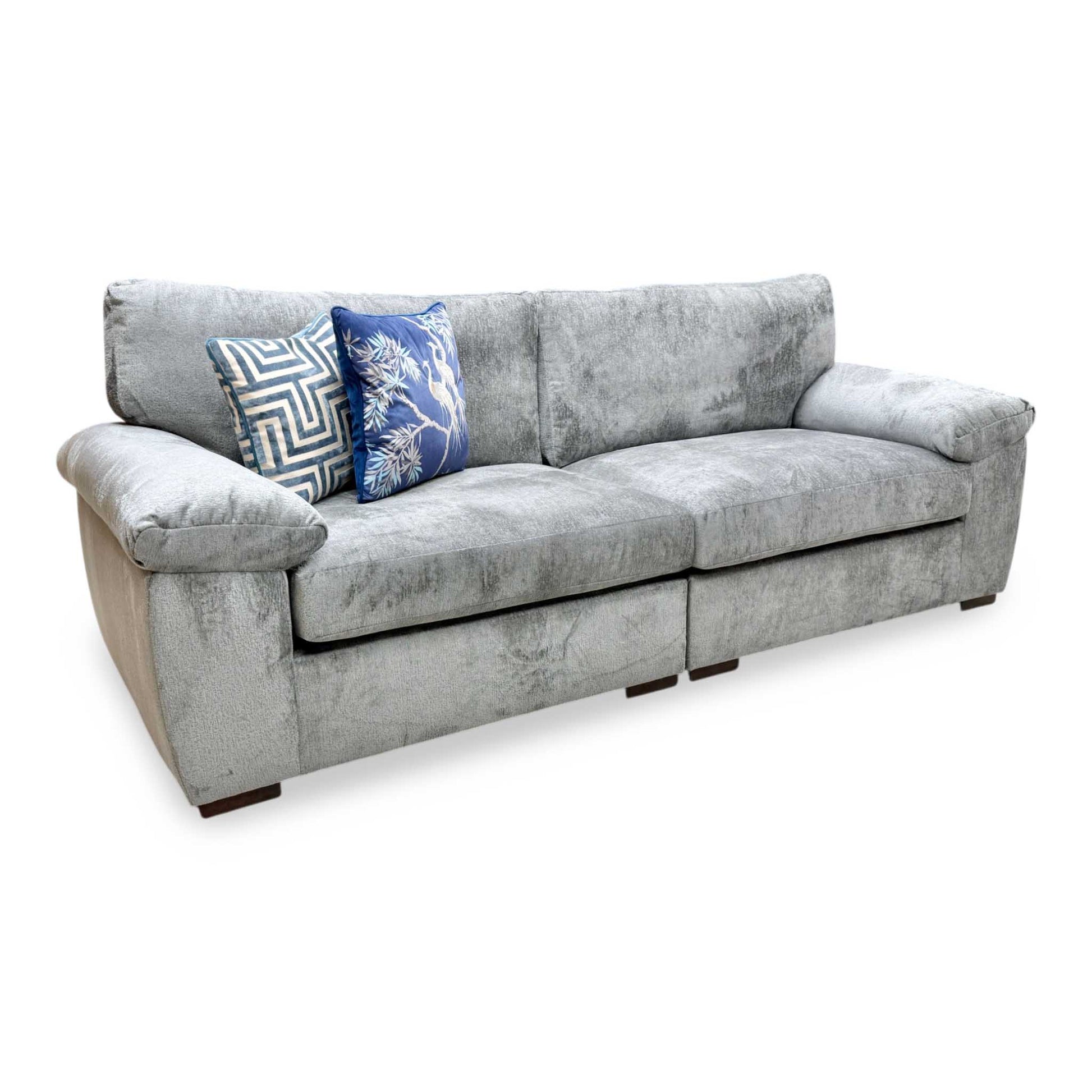 'Salerno' Light Grey Fabric Standard Back 4 Seater Split Frame Sofa Very.com