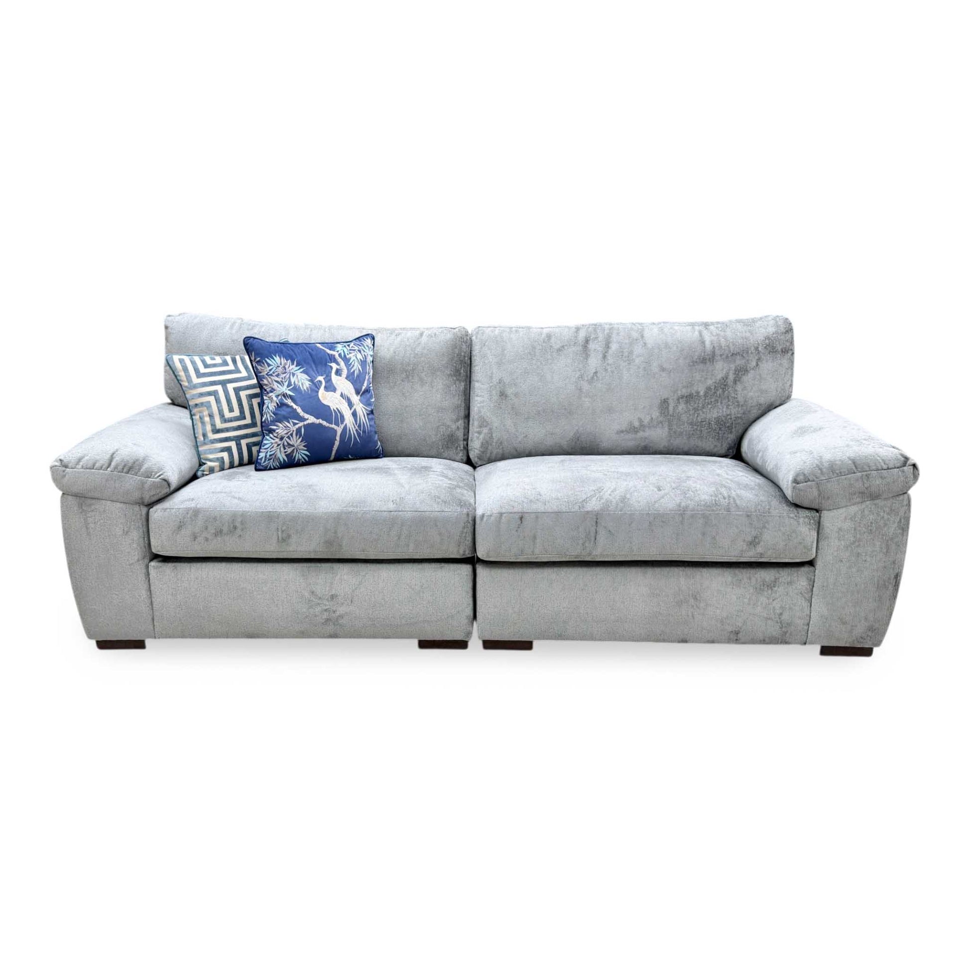 'Salerno' Light Grey Fabric Standard Back 4 Seater Split Frame Sofa Very.com