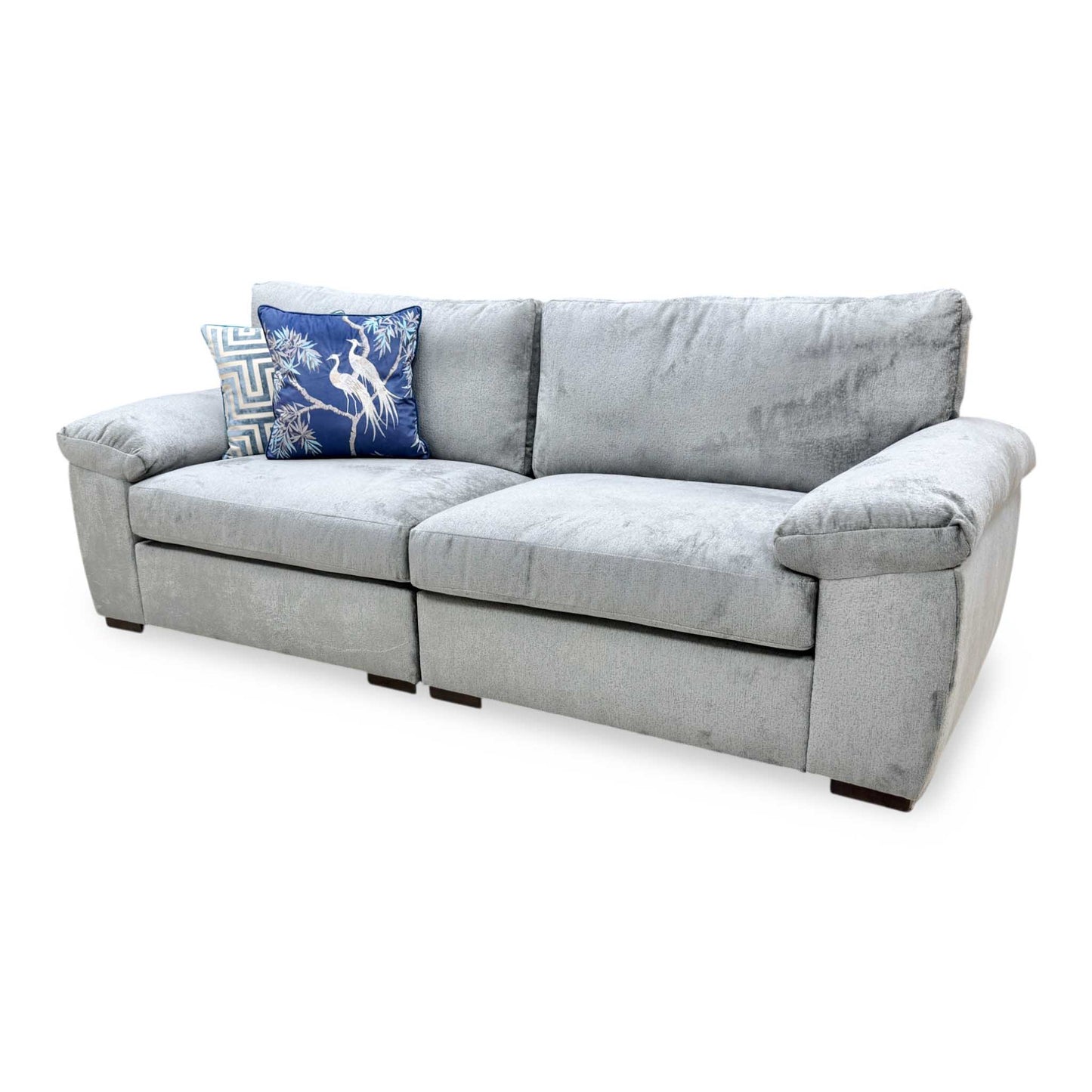 'Salerno' Light Grey Fabric Standard Back 4 Seater Split Frame Sofa Very.com