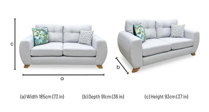 'Prent' Silver Fabric 2 + 2 Seater Sofa Set Very.com