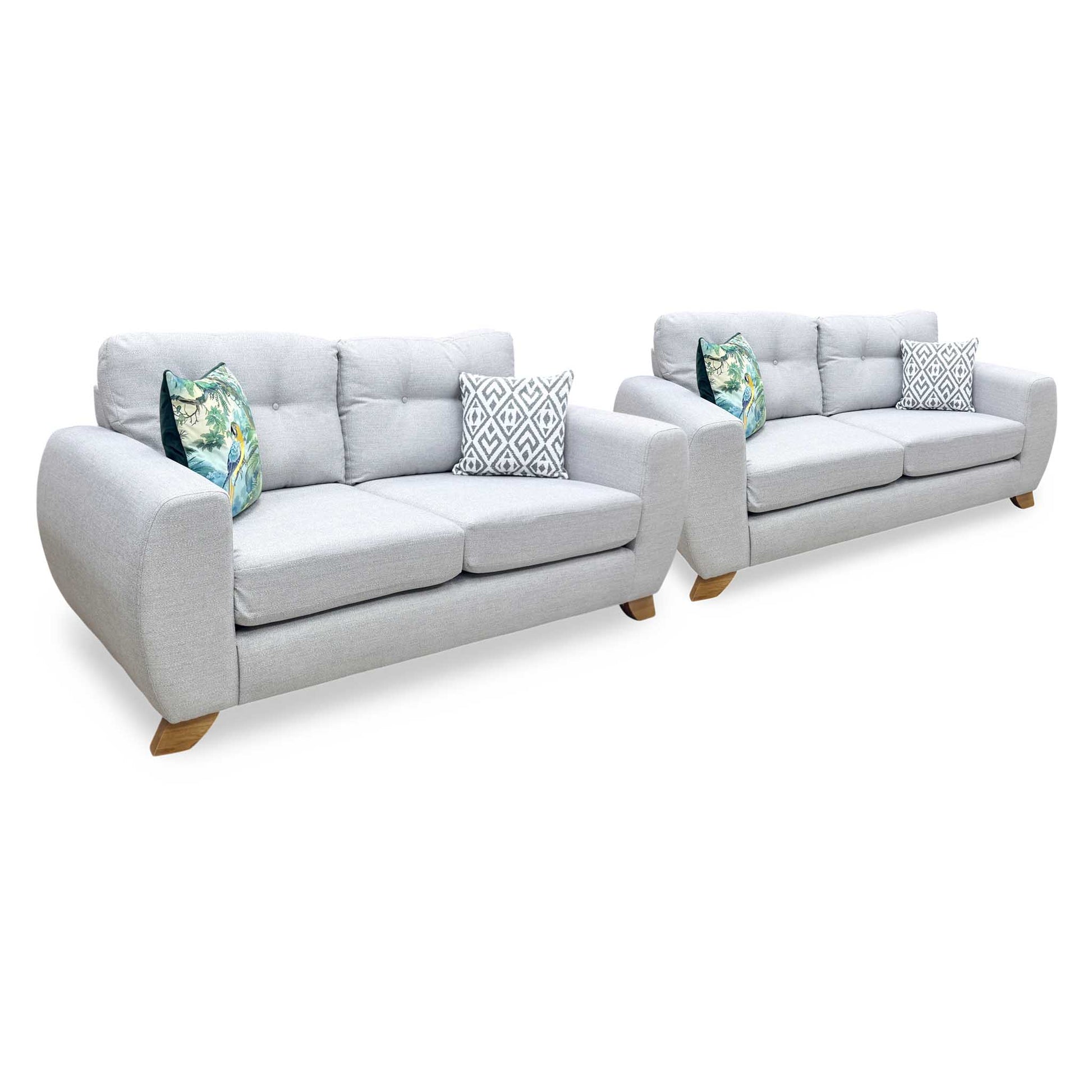 'Prent' Silver Fabric 2 + 2 Seater Sofa Set Very.com