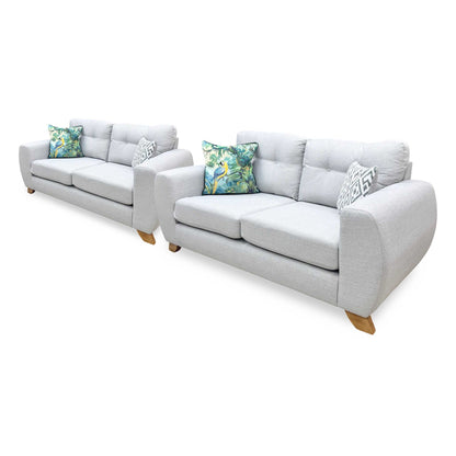 'Prent' Silver Fabric 2 + 2 Seater Sofa Set Very.com