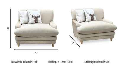 ‘Plumpton’ Sahara Beige Chenille Fabric Armchairs - Set of 2 Very.com