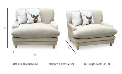'Plumpton' Sahara Beige Chenille Fabric Armchair Very.com