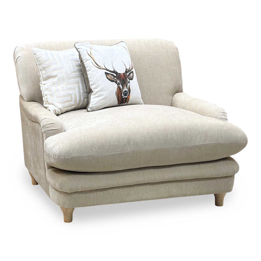 'Plumpton' Sahara Beige Chenille Fabric Armchair Very.com