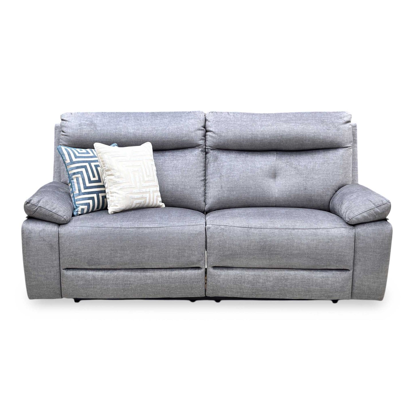 'Ivana' Grey Fabric 3 Seater Power Recliner Sofa with USB Charging and Storage Very.com