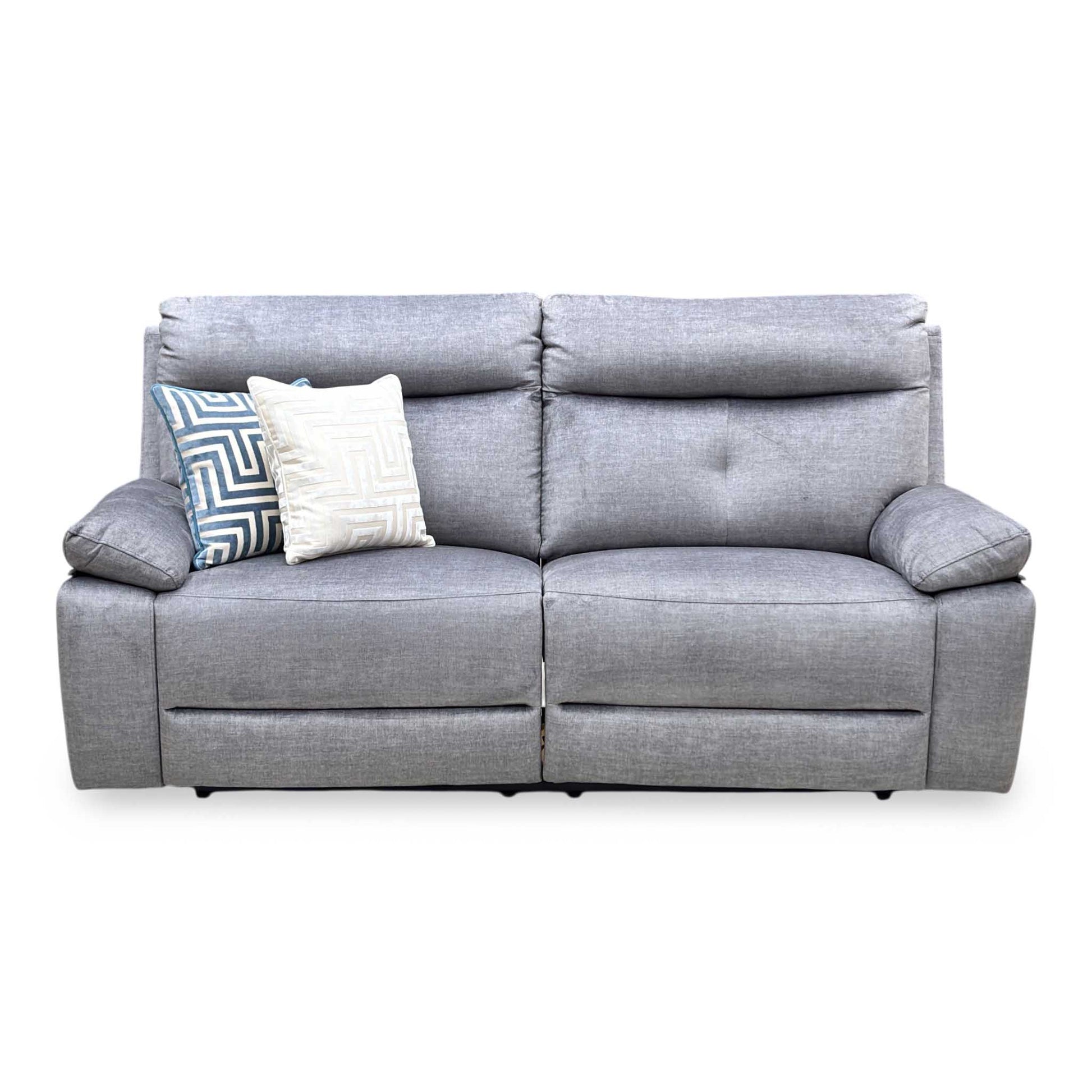 'Ivana' Grey Fabric 3 Seater Power Recliner Sofa with USB Charging and Storage Very.com