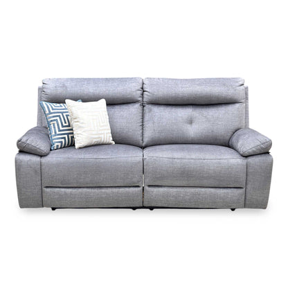'Ivana' Grey Fabric 3 Seater Power Recliner Sofa with USB Charging and Storage Very.com