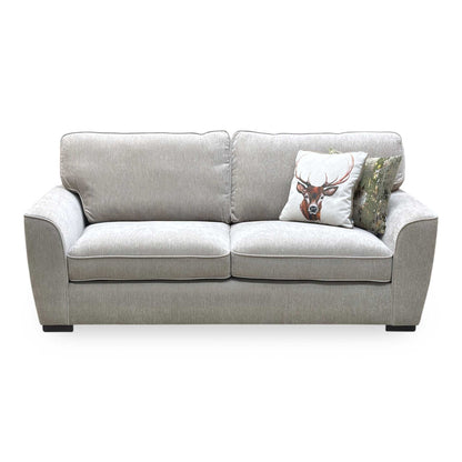 ‘Harlow’ Light Grey Fabric Standard Back 3 Seater Sofa Very.com