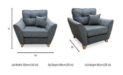 'Halstow' Charcoal Grey Fabric Armchair Very.com