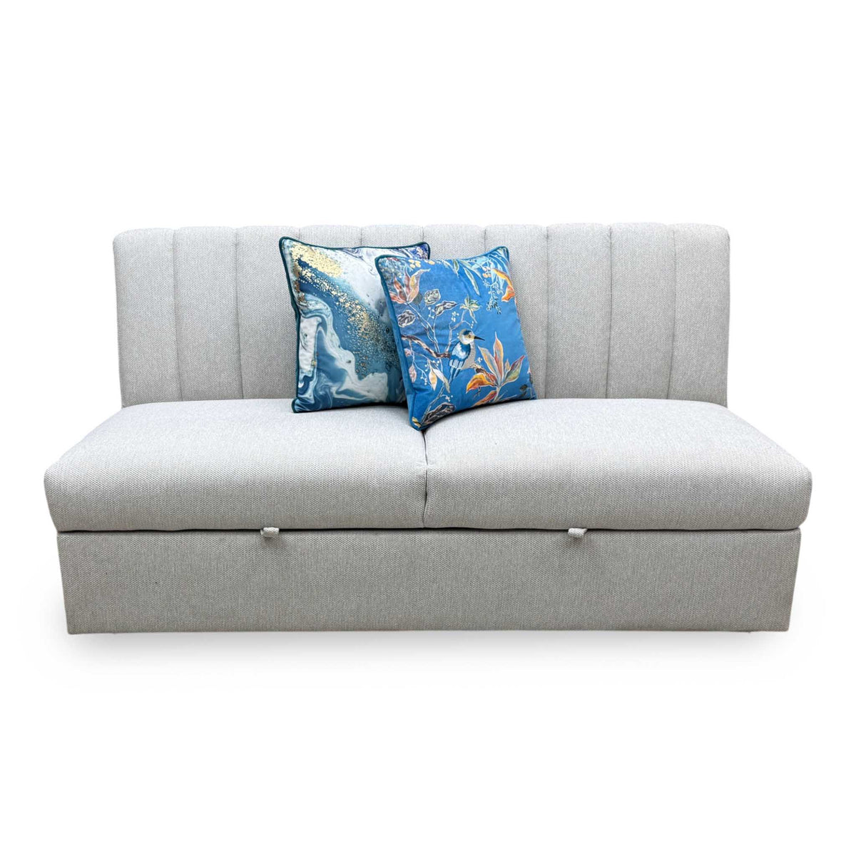 ‘Sandra' Light Grey Fabric 3 Seater Click-Clack Sofa Bed