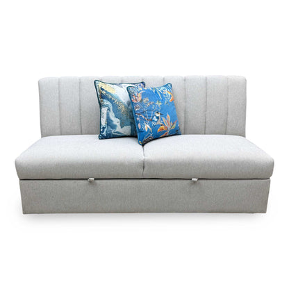 ‘Sandra' Light Grey Fabric 3 Seater Click-Clack Sofa Bed