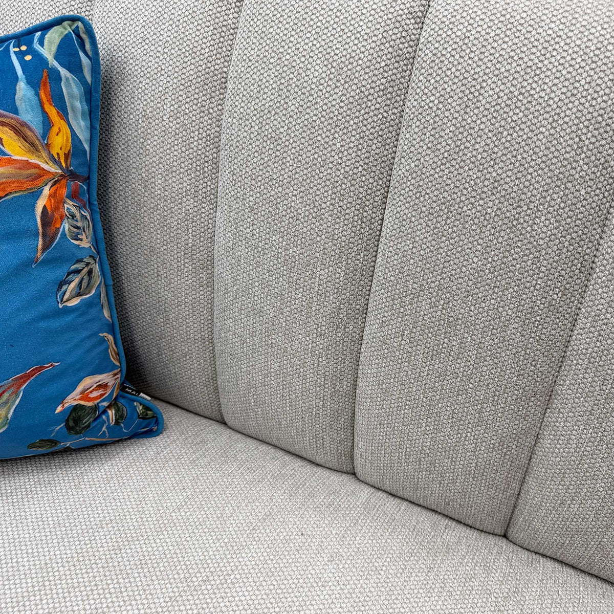 ‘Sandra' Light Grey Fabric 3 Seater Click-Clack Sofa Bed
