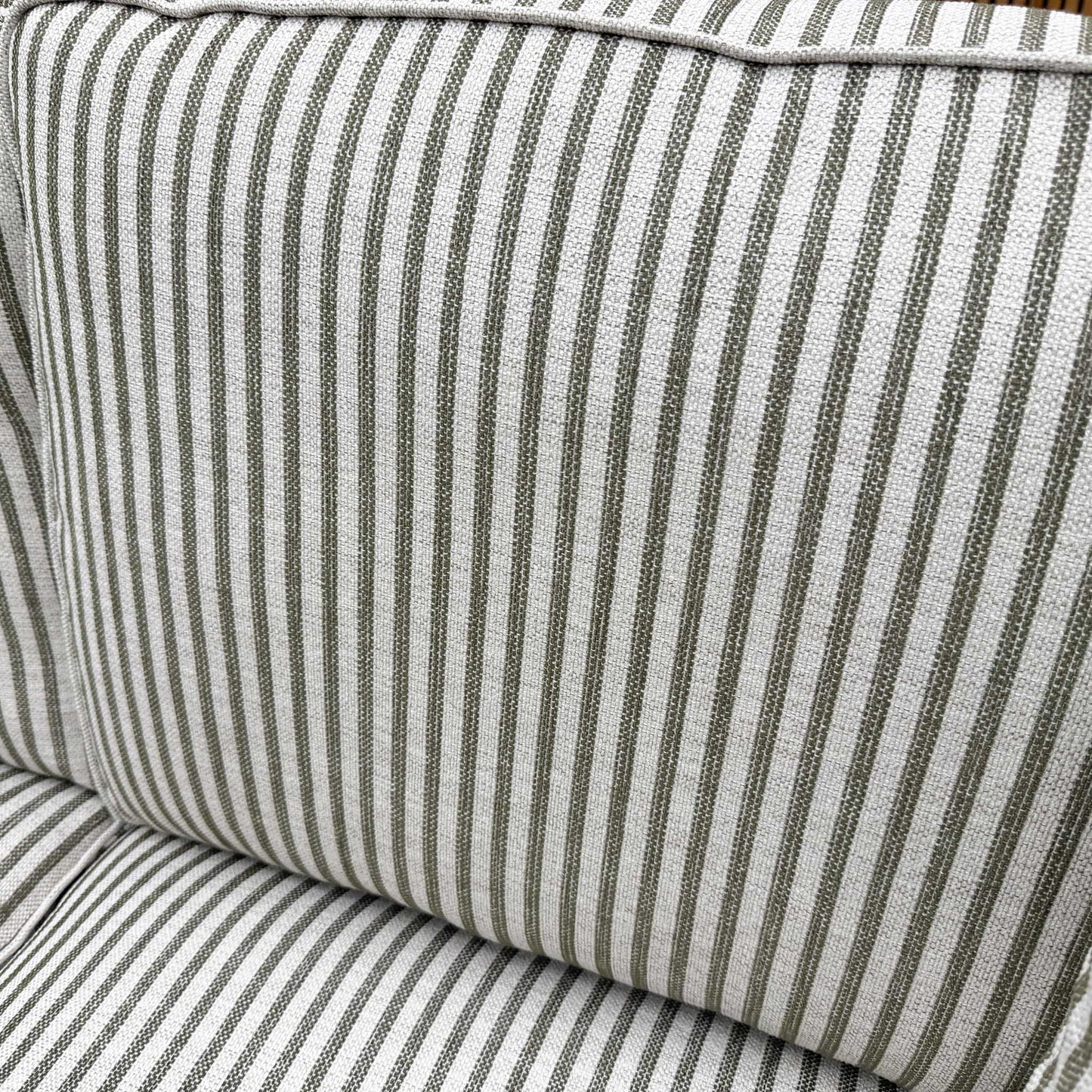 'Bay' Olive Green Stripe Fabric 3 Seater Sofa Very.com