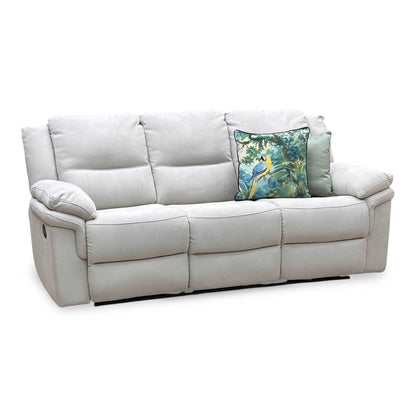 ‘Albion’ Charcoal Grey Chenille Fabric 3 Seater High Back Manual Recliner Sofa Very.com