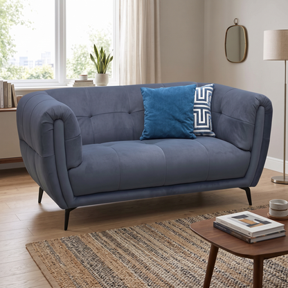 ‘Sienna’ Opulence Royal Blue 50495 Fabric 2 Seater Sofa Furniture Village