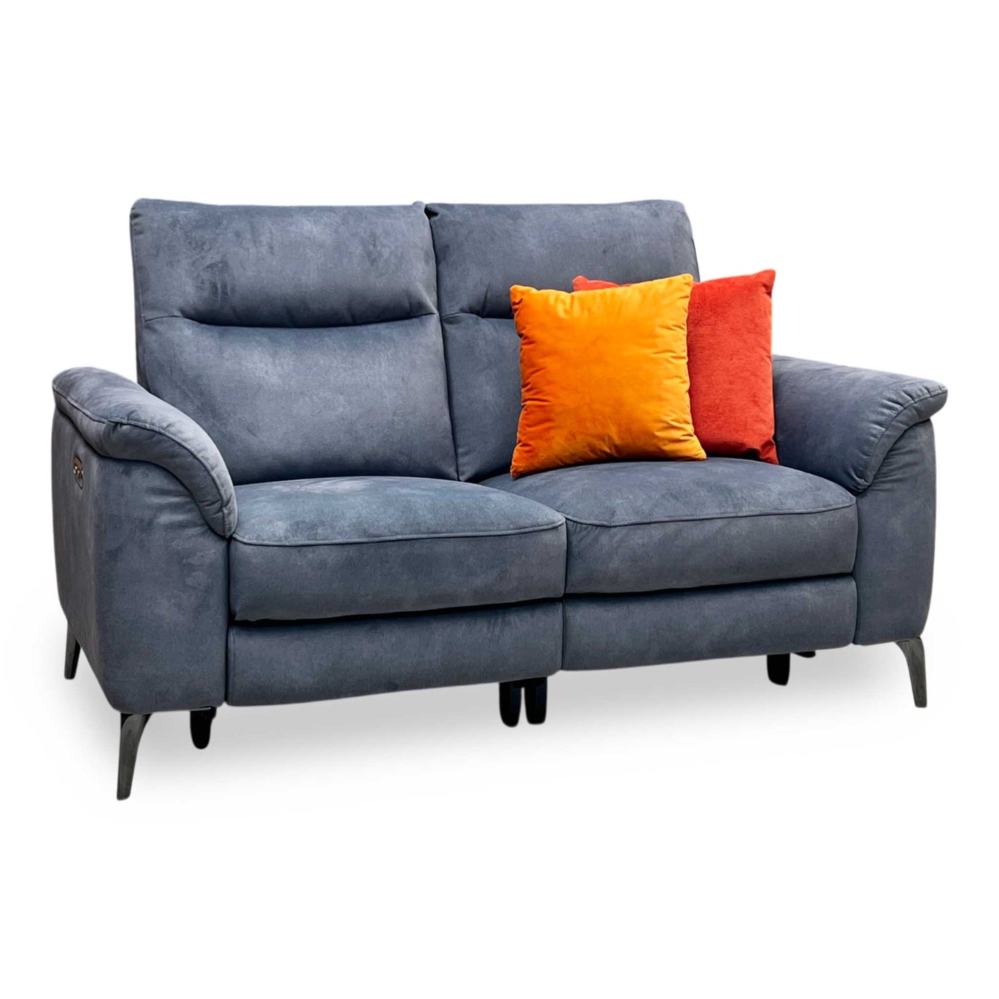 ‘Morgan’ Dexter Shadow Charcoal Grey Fabric 2 Seater Power Recliner Sofa Furniture Village