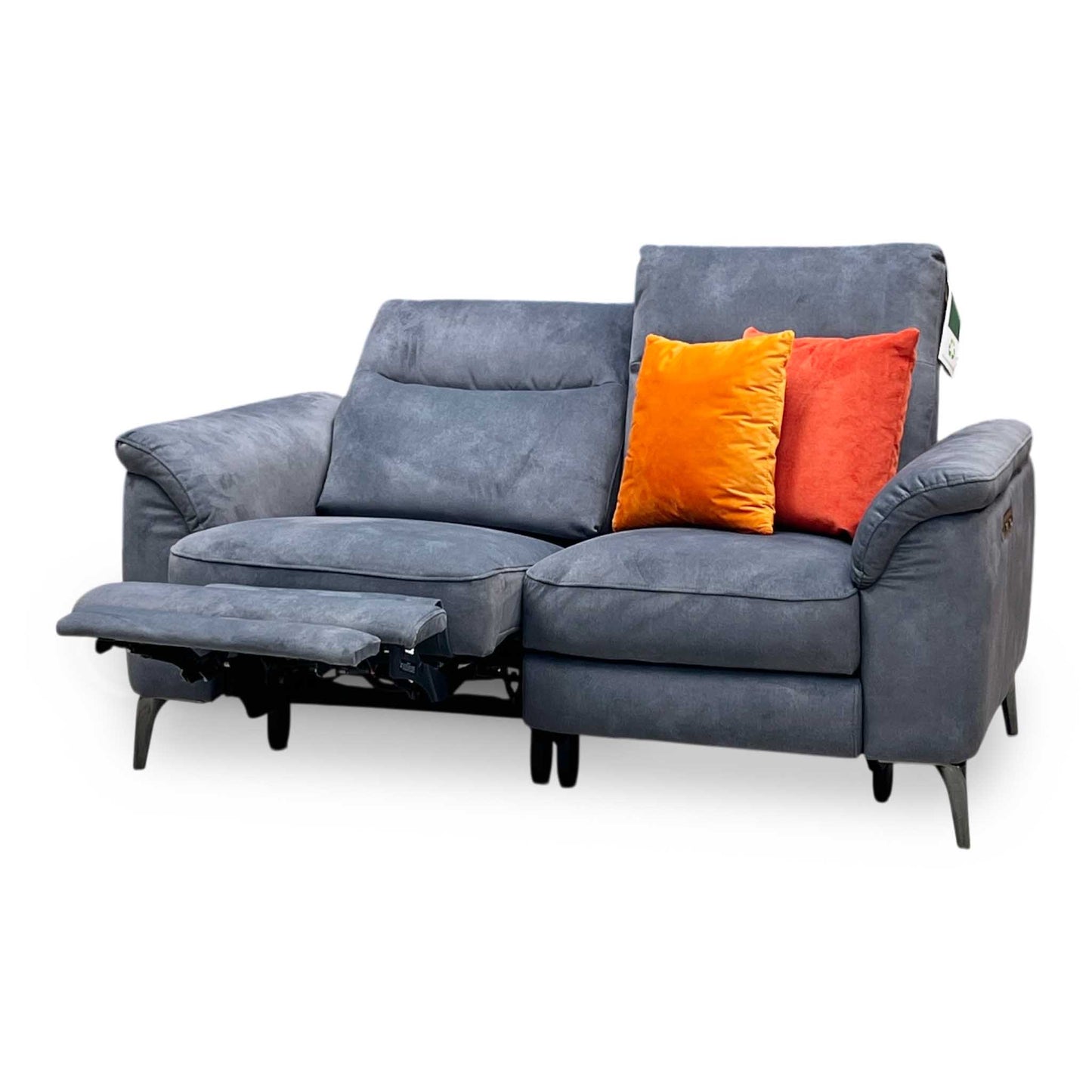‘Morgan’ Dexter Shadow Charcoal Grey Fabric 2 Seater Power Recliner Sofa Furniture Village