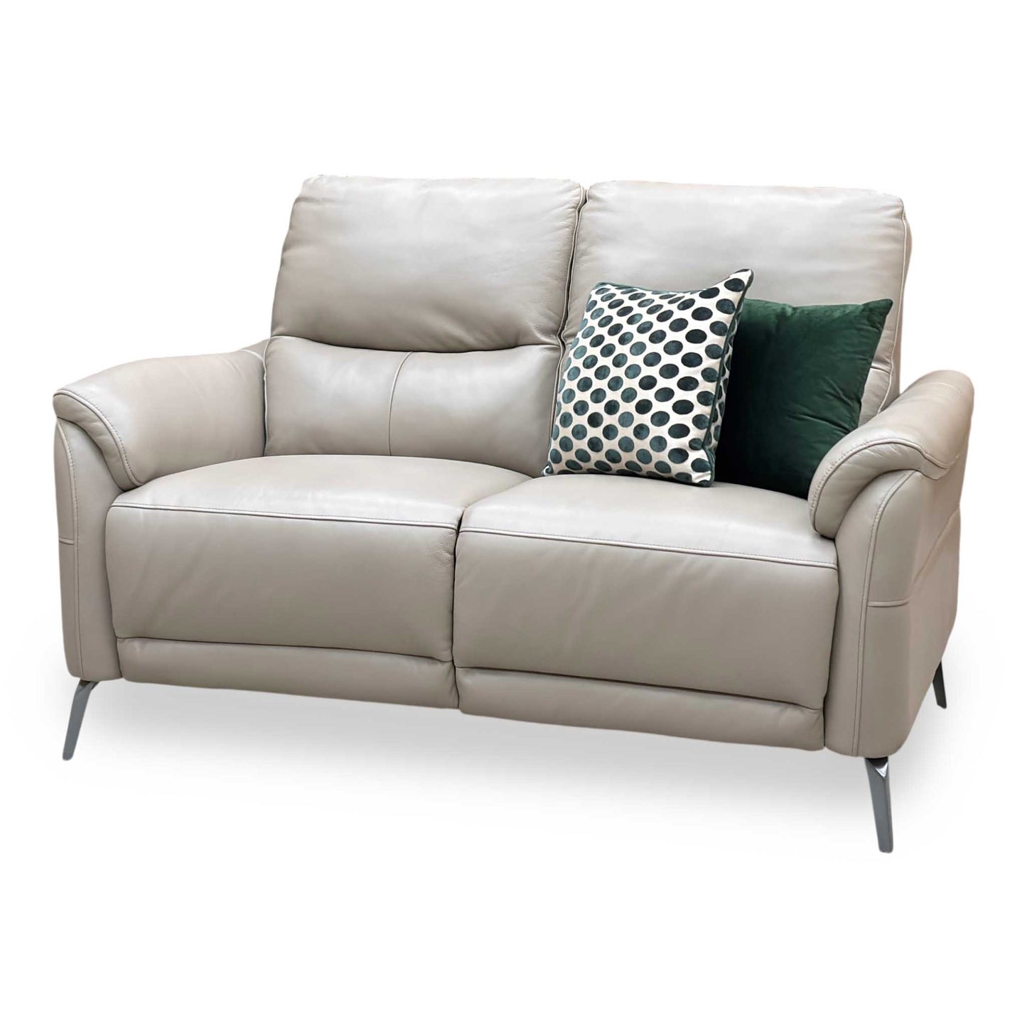 ‘Daytona' Cat-40_08 Oyster Leather 2 Seater Sofa Furniture Village