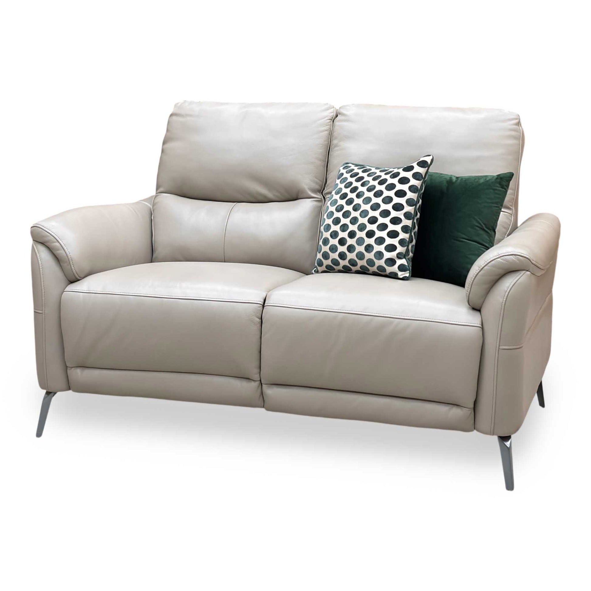 ‘Daytona' Cat-40_08 Oyster Leather 2 Seater Sofa Furniture Village