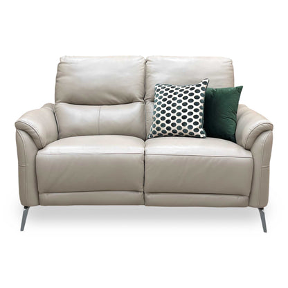 ‘Daytona' Cat-40_08 Oyster Leather 2 Seater Sofa Furniture Village