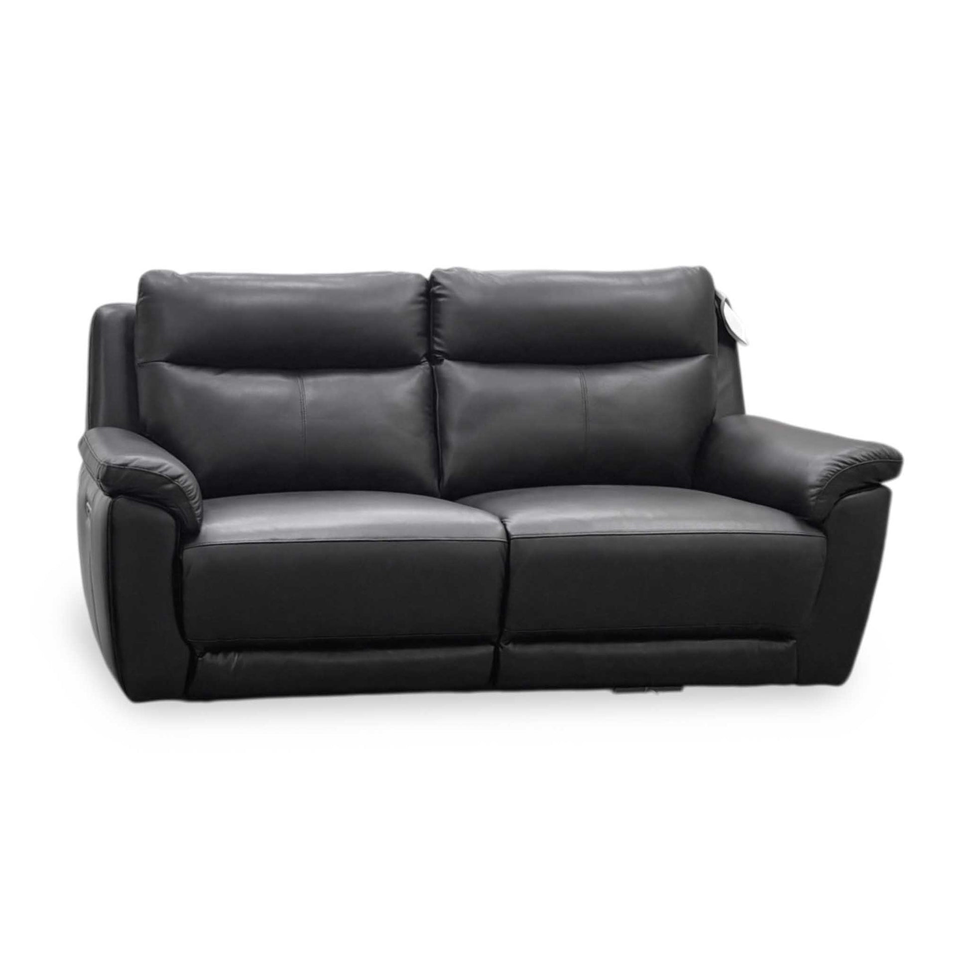 ‘Bobby’ Black Leather 3 Seater Power Recliner Sofa Direct From Manufacturer