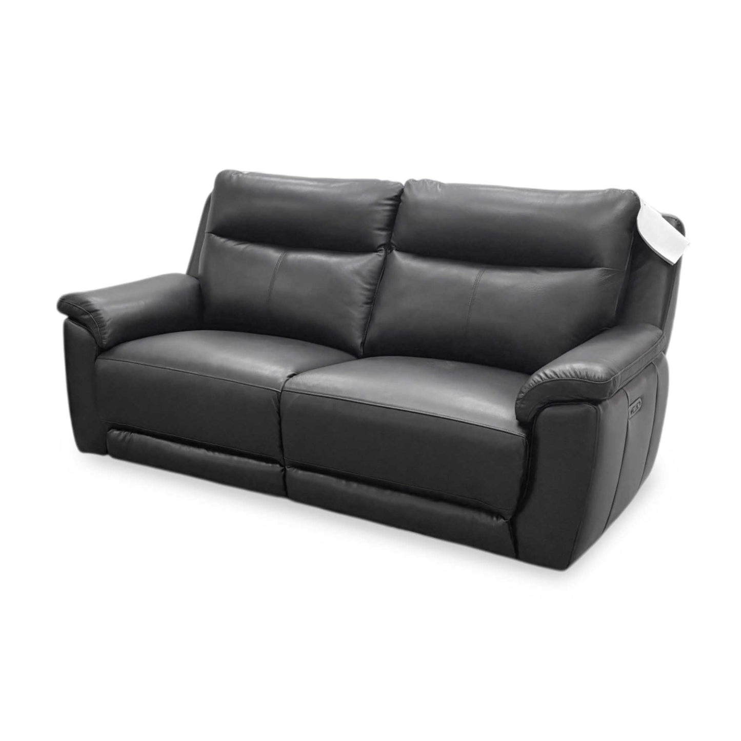 ‘Bobby’ Black Leather 3 Seater Power Recliner Sofa Direct From Manufacturer