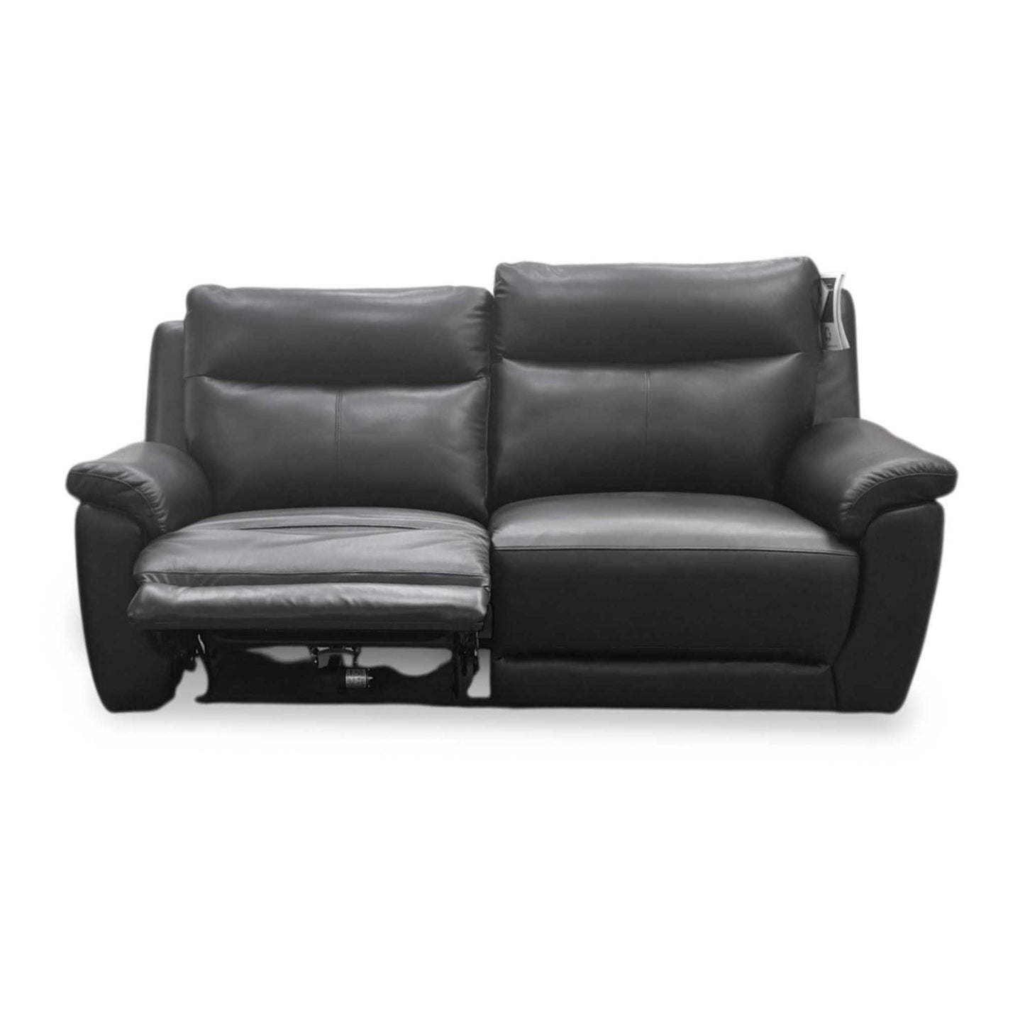 ‘Bobby’ Black Leather 3 Seater Power Recliner Sofa Direct From Manufacturer